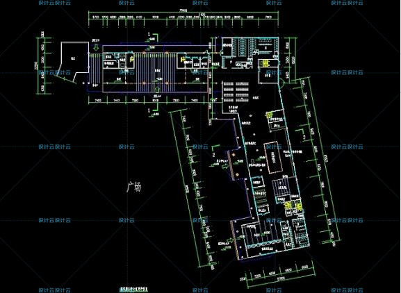 下载素材-中式仿古建筑游客游览观光大门门票站建筑设计CAD平面+SU建筑资源