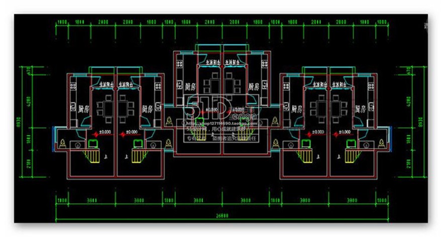 成套-现代风花园住宅商业别墅叠层三层联排平面立剖su+cad+max效果图