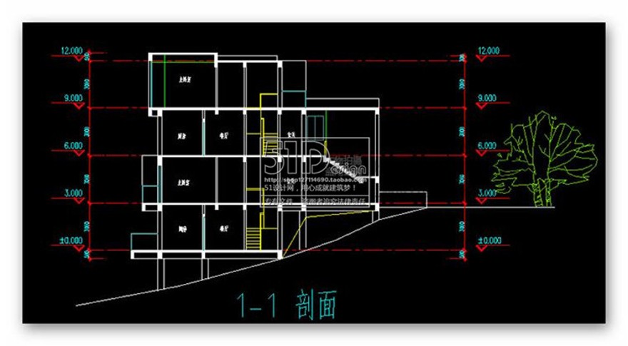 成套-现代风花园住宅商业别墅叠层三层联排平面立剖su+cad+max效果图