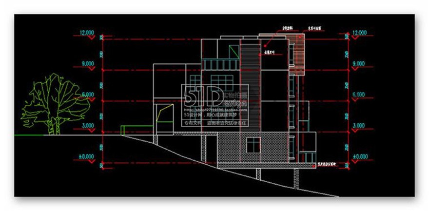 成套-现代风花园住宅商业别墅叠层三层联排平面立剖su+cad+max效果图