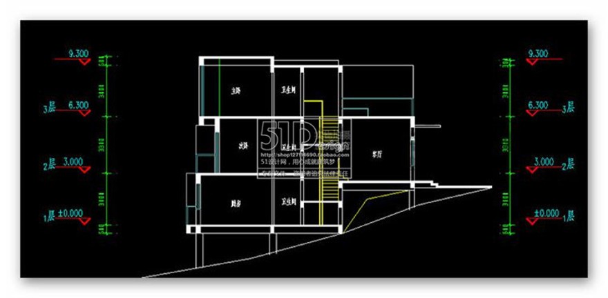 成套-现代风花园住宅商业别墅叠层三层联排平面立剖su+cad+max效果图