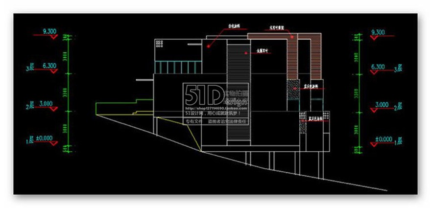 成套-现代风花园住宅商业别墅叠层三层联排平面立剖su+cad+max效果图