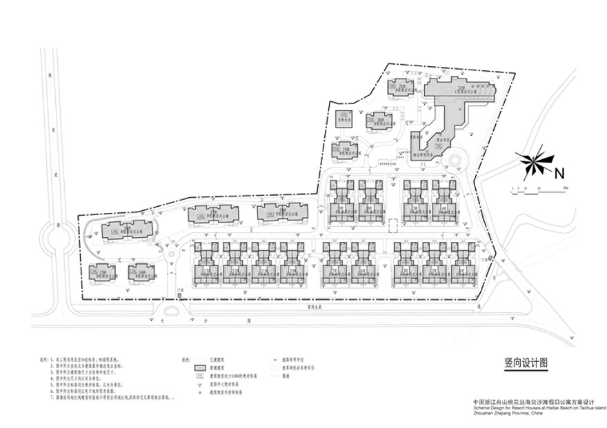 天华宝华桃花岛商业别墅群建筑总图cad图纸效果图文本