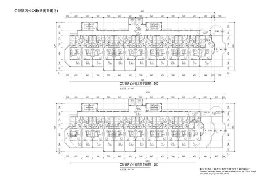 天华宝华桃花岛商业别墅群建筑总图cad图纸效果图文本