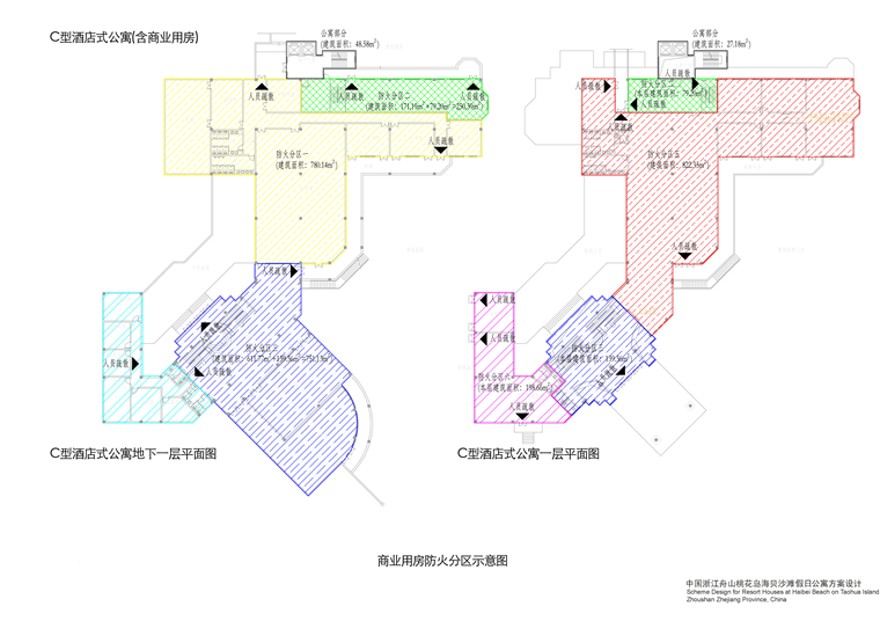 天华宝华桃花岛商业别墅群建筑总图cad图纸效果图文本