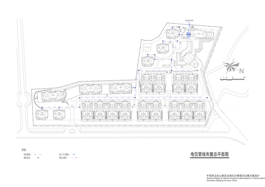 天华宝华桃花岛商业别墅群建筑总图cad图纸效果图文本