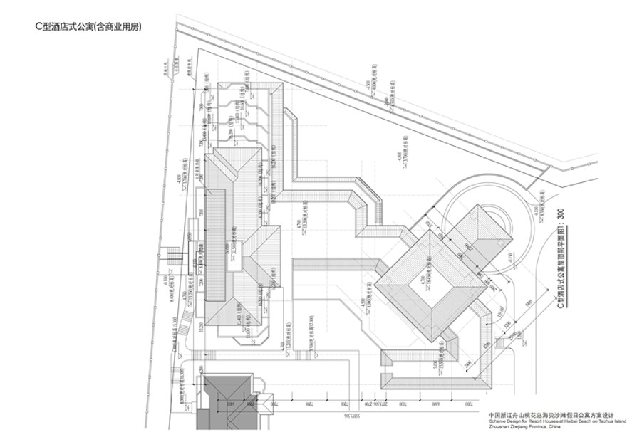 天华宝华桃花岛商业别墅群建筑总图cad图纸效果图文本