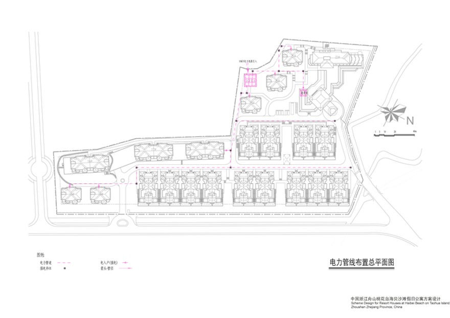 天华宝华桃花岛商业别墅群建筑总图cad图纸效果图文本