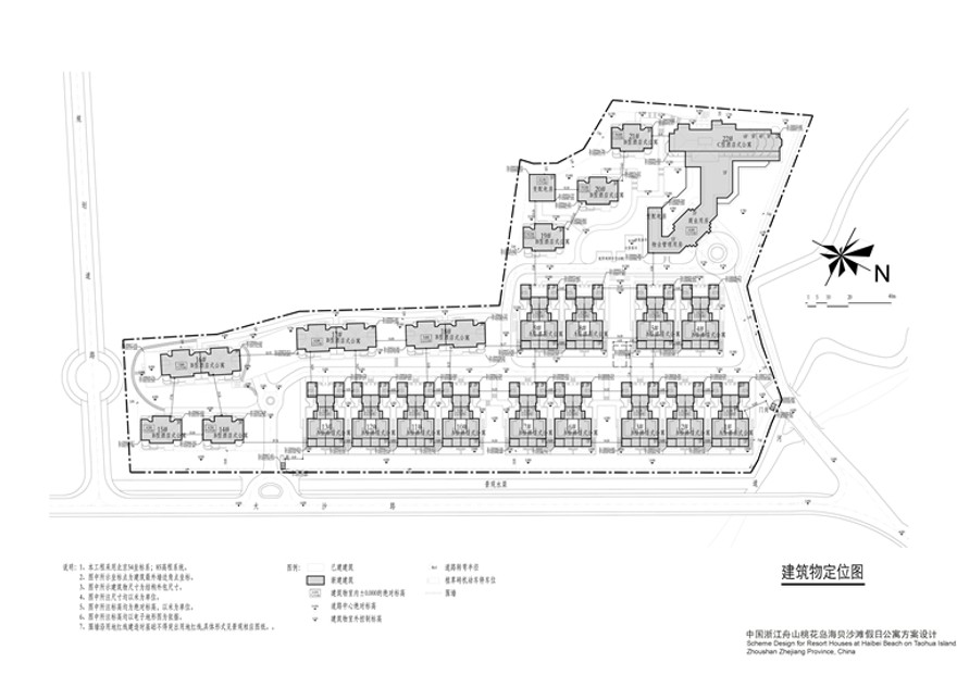 天华宝华桃花岛商业别墅群建筑总图cad图纸效果图文本