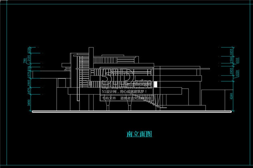 赖特流水商业别墅su模型+cad图纸大师资料建筑方案设计