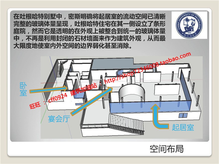 吐根哈特商业别墅分析密斯建筑方案cad图纸平面立面su模型