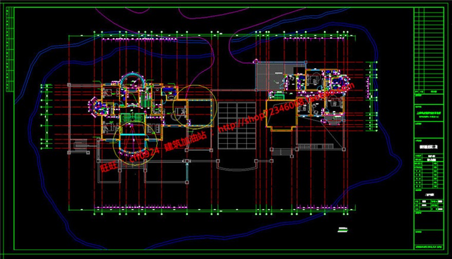 湖边独栋大商业别墅建筑方案设计cad图纸效果图+3dmax+su模型