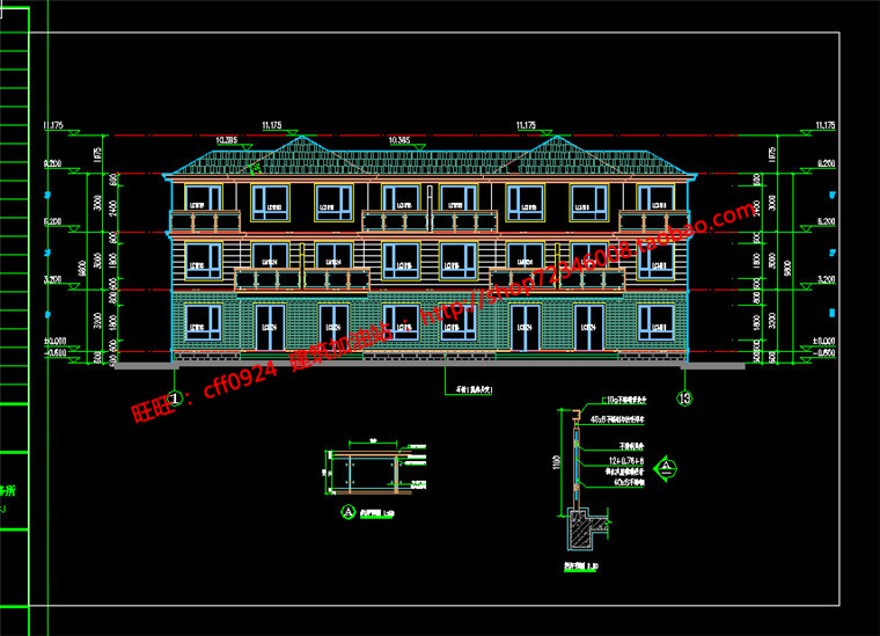 湖边独栋大商业别墅建筑方案设计cad图纸效果图+3dmax+su模型