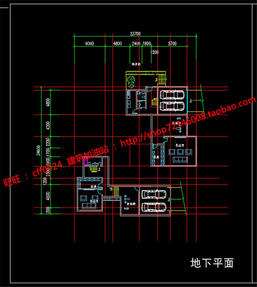 独栋山地住宅商业别墅学生课程设计su模型+cad图纸