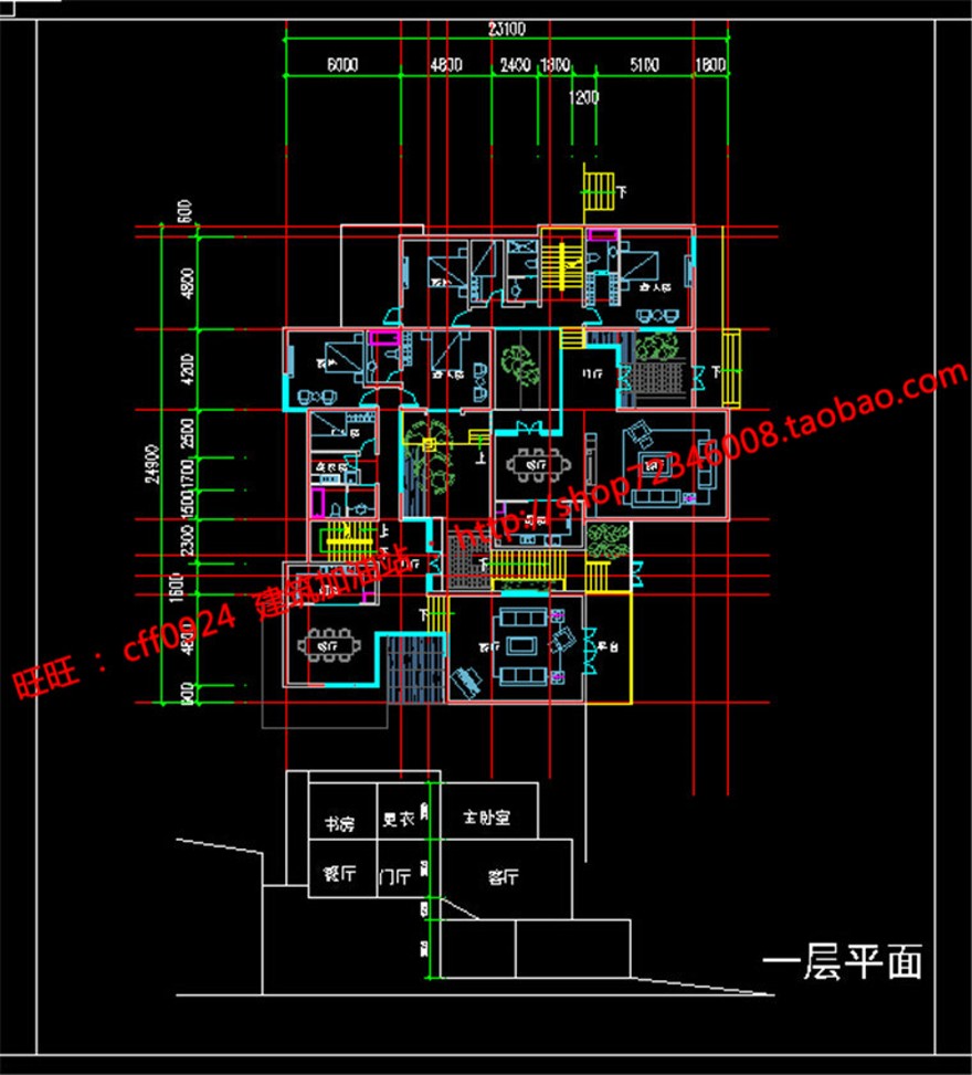 独栋山地住宅商业别墅学生课程设计su模型+cad图纸