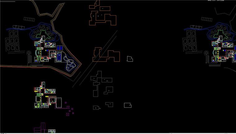 商业别墅群建筑全套设计高清文本+效果图+cad图纸(总图平面)