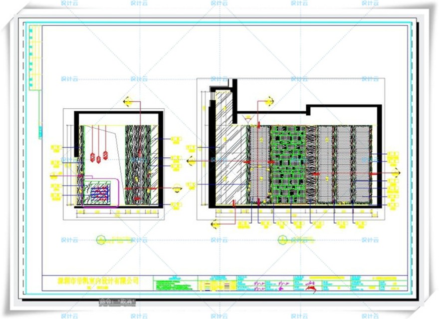 完整奢华欧式美式风格豪宅商业别墅样板房CAD施工图+室内设计效果图