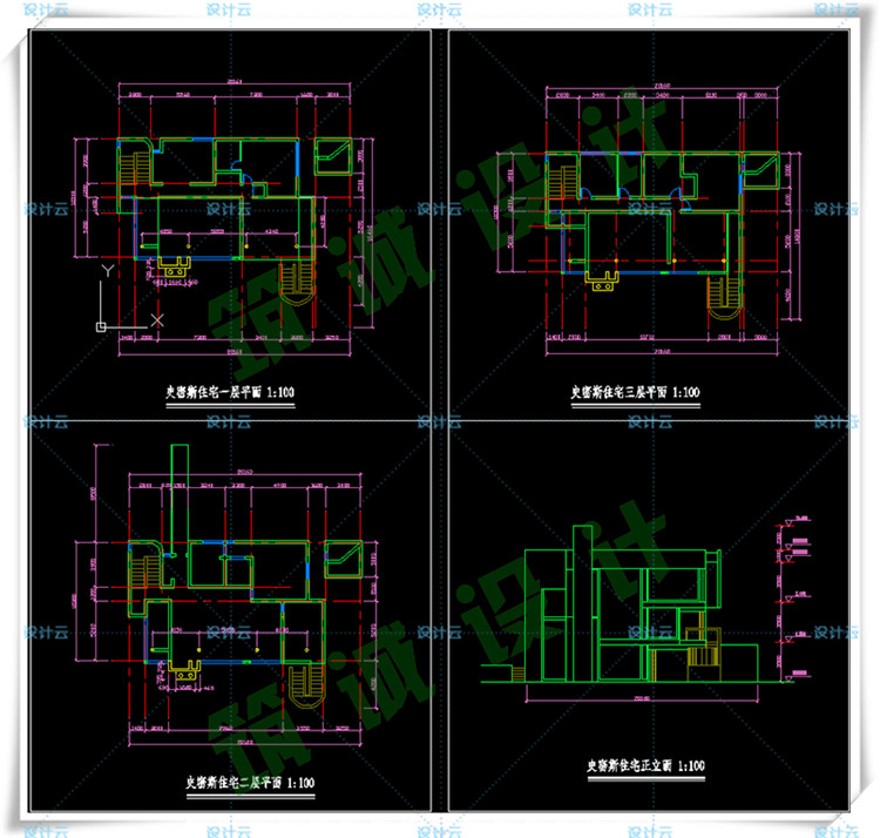 完整史密斯住宅/商业别墅SU+CAD+PPT理查德middot;迈耶大师