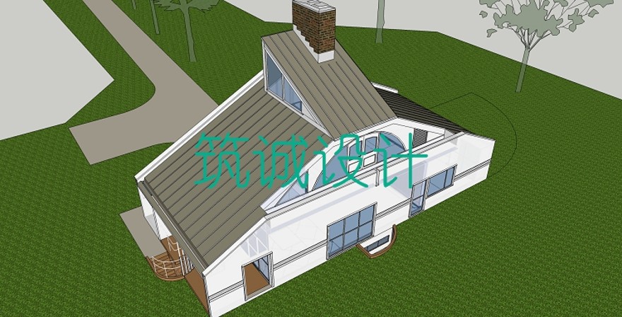 完整母亲住宅/之家SU+CAD+PPT罗伯特文丘里商业别墅