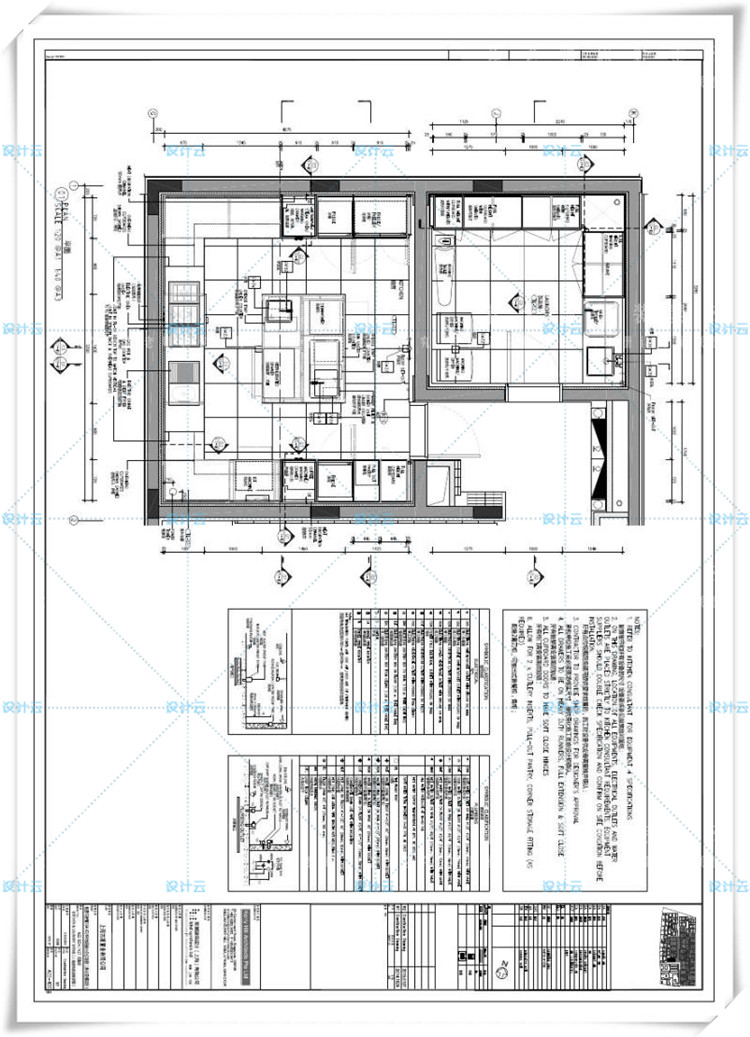 完整上海养云安缦酒店CAD施工图+软装+物料+效果图实景