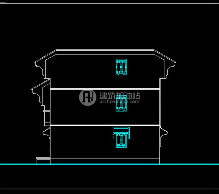 中式徽派小商业别墅SU模型/Sketchup模型+cad方案图纸+效果图+psd素建筑资源