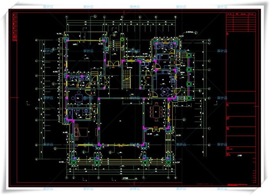 完整商业别墅设计CAD图纸+SU模型+3DMAX模型+效果图20套