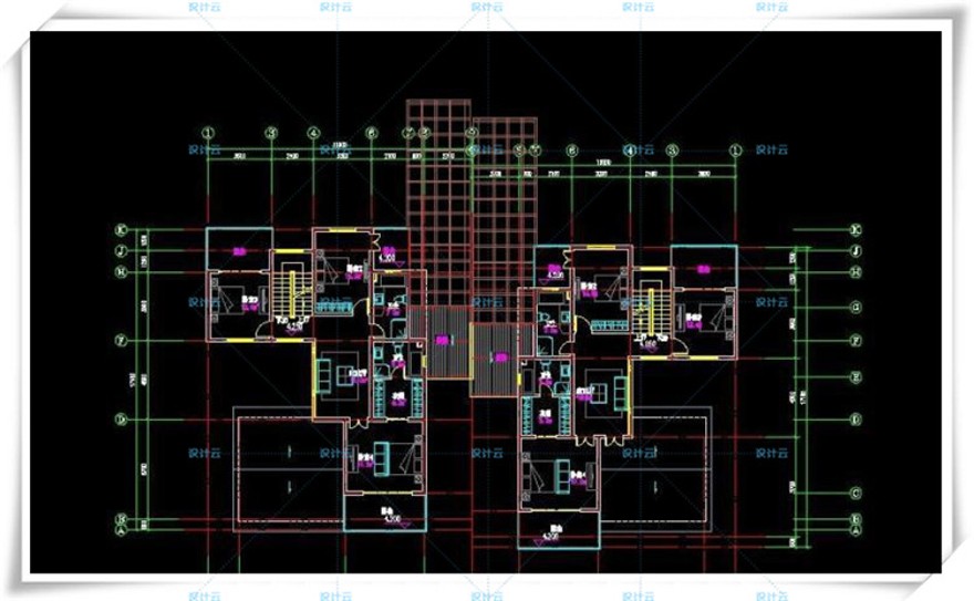 完整古典园林风格类独栋双拼商业别墅建筑设计CAD+3D模型+高清效果图