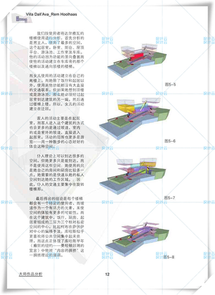 完整库哈斯巴黎商业别墅分析建筑课程设计高清pdf+SU+CAD