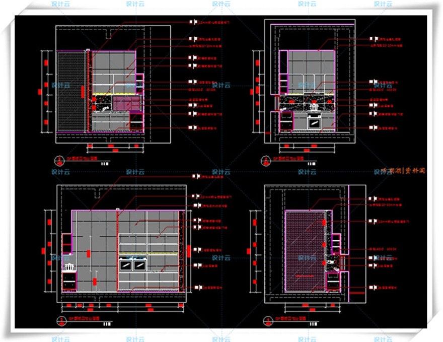 完整李玮珉三亚海棠湾四季酒店C型商业别墅样板间cad+效果图