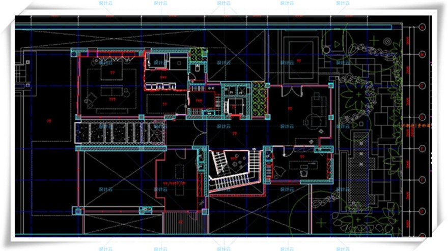 完整李玮珉三亚海棠湾四季酒店C型商业别墅样板间cad+效果图