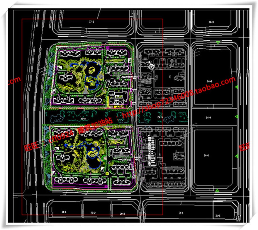 建筑图纸285高层住宅多层住宅小区户型cad总图+su模型+效果图+3Dmax