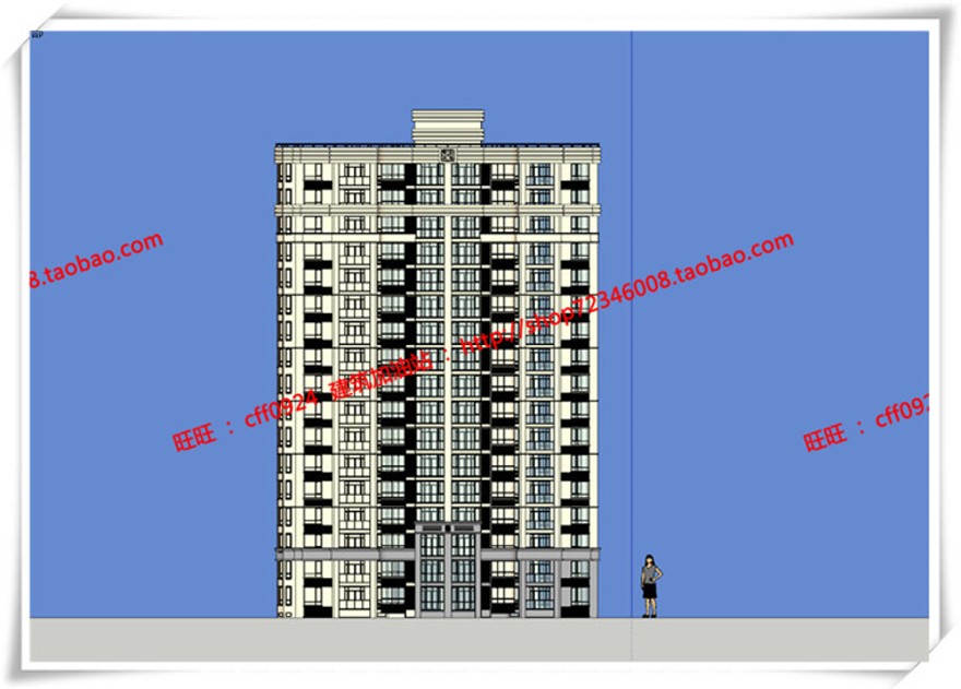 建筑图纸285高层住宅多层住宅小区户型cad总图+su模型+效果图+3Dmax