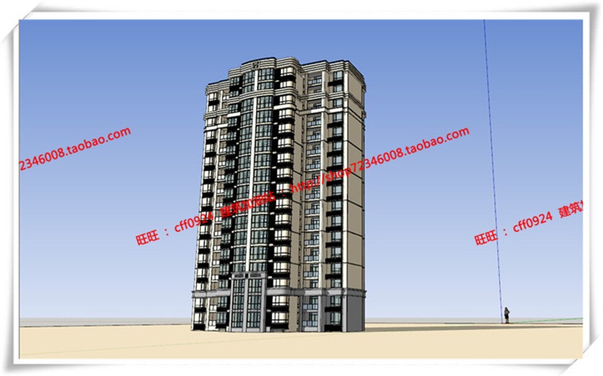 建筑图纸285高层住宅多层住宅小区户型cad总图+su模型+效果图+3Dmax