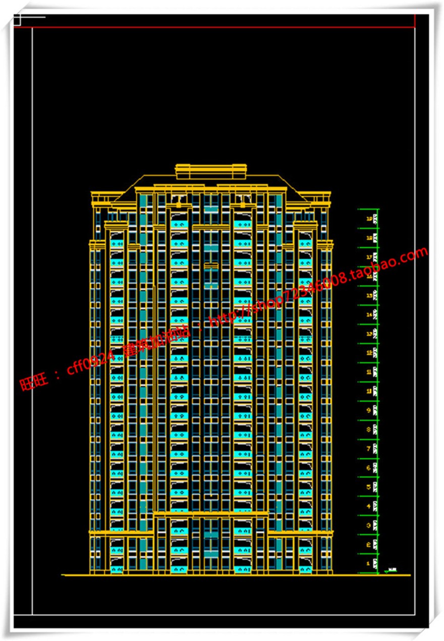 建筑图纸287高层住宅多层住宅/住宅楼/商住楼su模型+cad图纸+效果图+3Dmax建筑资源