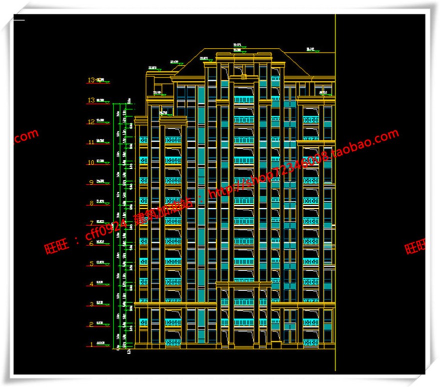 建筑图纸287高层住宅多层住宅/住宅楼/商住楼su模型+cad图纸+效果图+3Dmax建筑资源