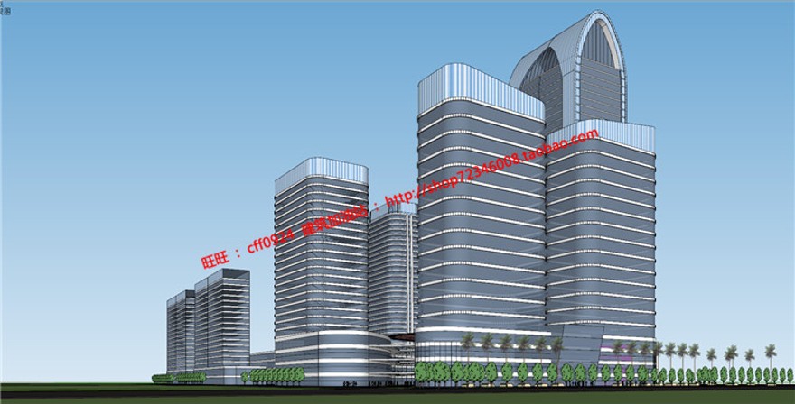 su概念设计模型cad总图源文件商业设计综合体方案设计酒店办建筑资源