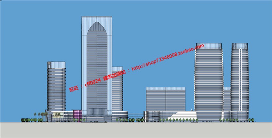 su概念设计模型cad总图源文件商业设计综合体方案设计酒店办建筑资源