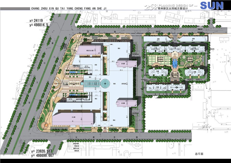 产业园太阳城室外建筑全套设计效果图+cad(总图平建筑资源