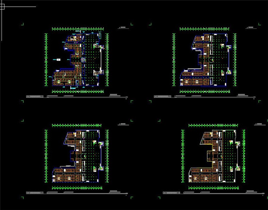 产业园太阳城室外建筑全套设计效果图+cad(总图平建筑资源