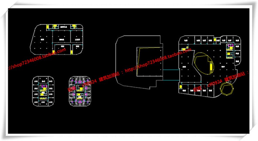 建筑图纸207商业设计综合体/商业街/商业方案图SU模型/sketchup+cad图纸