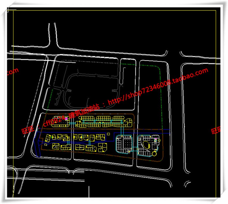 建筑图纸207商业设计综合体/商业街/商业方案图SU模型/sketchup+cad图纸