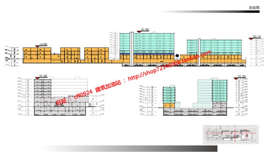 cad总图/平面+效果图+文本jpg商业/办公/公寓/酒店综合建筑资源