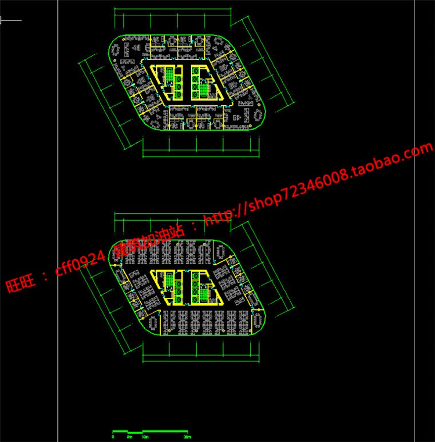 cad图纸效果图文本商业购物中心/公寓式办公/酒店建建筑资源