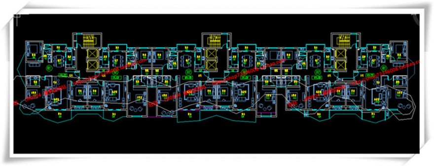 建筑图纸234宁波广洋商住宅楼cad平立面总图artdecosu模型/sketchup+效建筑资源