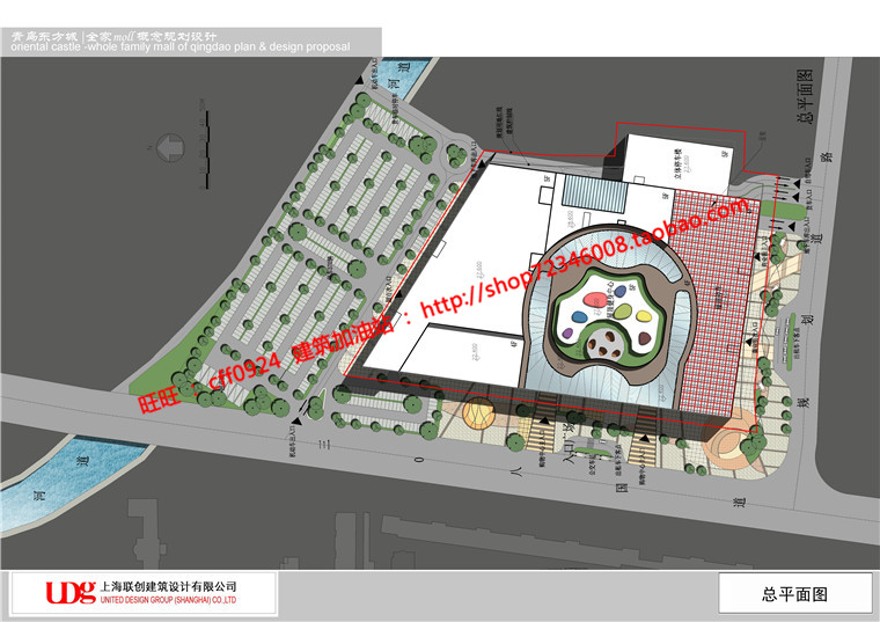 商业购物中心商场超市建筑方案设计cad图纸效果图方建筑资源