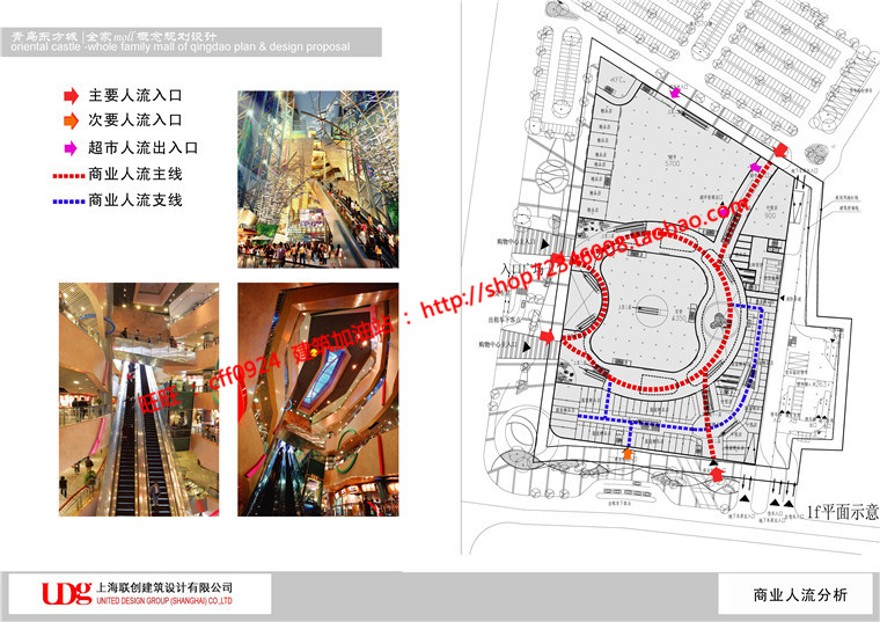 商业购物中心商场超市建筑方案设计cad图纸效果图方建筑资源