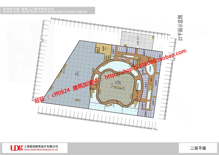 商业购物中心商场超市建筑方案设计cad图纸效果图方建筑资源