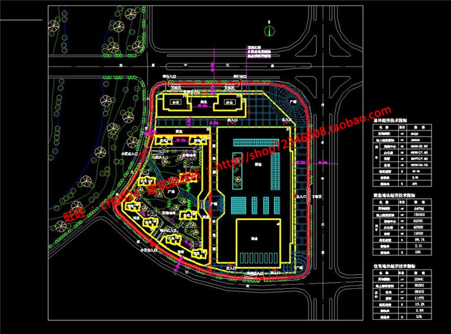 一套商业设计综合体商场购物中心超市办公酒店住宅cad图建筑资源