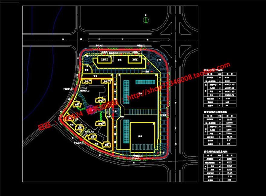 一套商业设计综合体商场购物中心超市办公酒店住宅cad图建筑资源