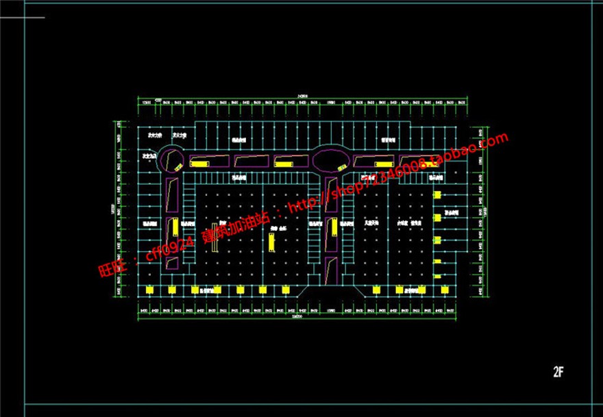 一套商业设计综合体商场购物中心超市办公酒店住宅cad图建筑资源